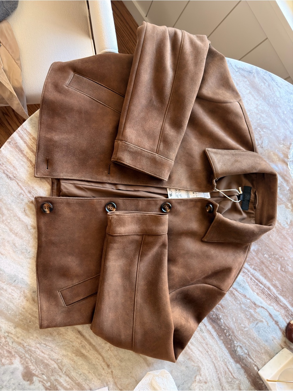 Zara Faux Suede Jacket